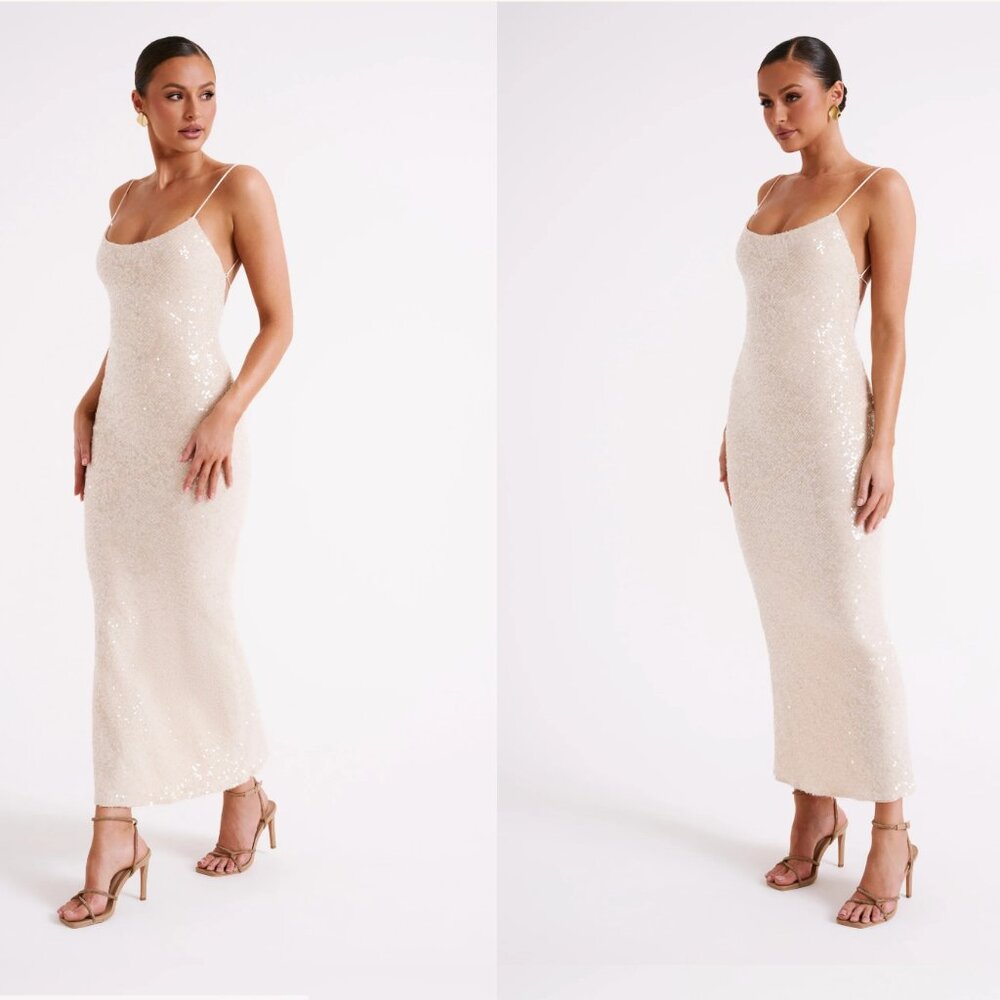 Meshki Brianna Sequin Maxi Dress Size XS EUC